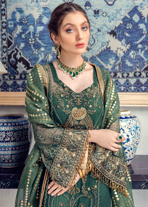 Meeral | Wedding Formals | ML-04-BOTTLE GREEN
