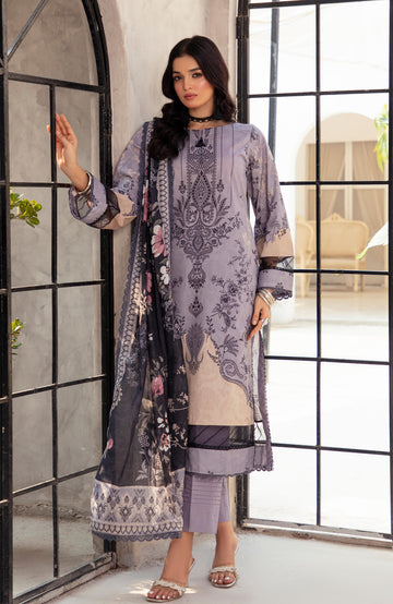 Alzohaib | Digital Printed Cambric | Colors Digital Cambric 3 Piece-CDC-2-25-06