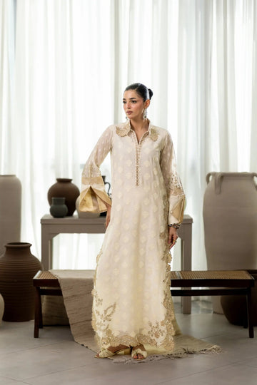 Wahaj M Khan | Sanam Luxe | Ivory Sanam Kaftan