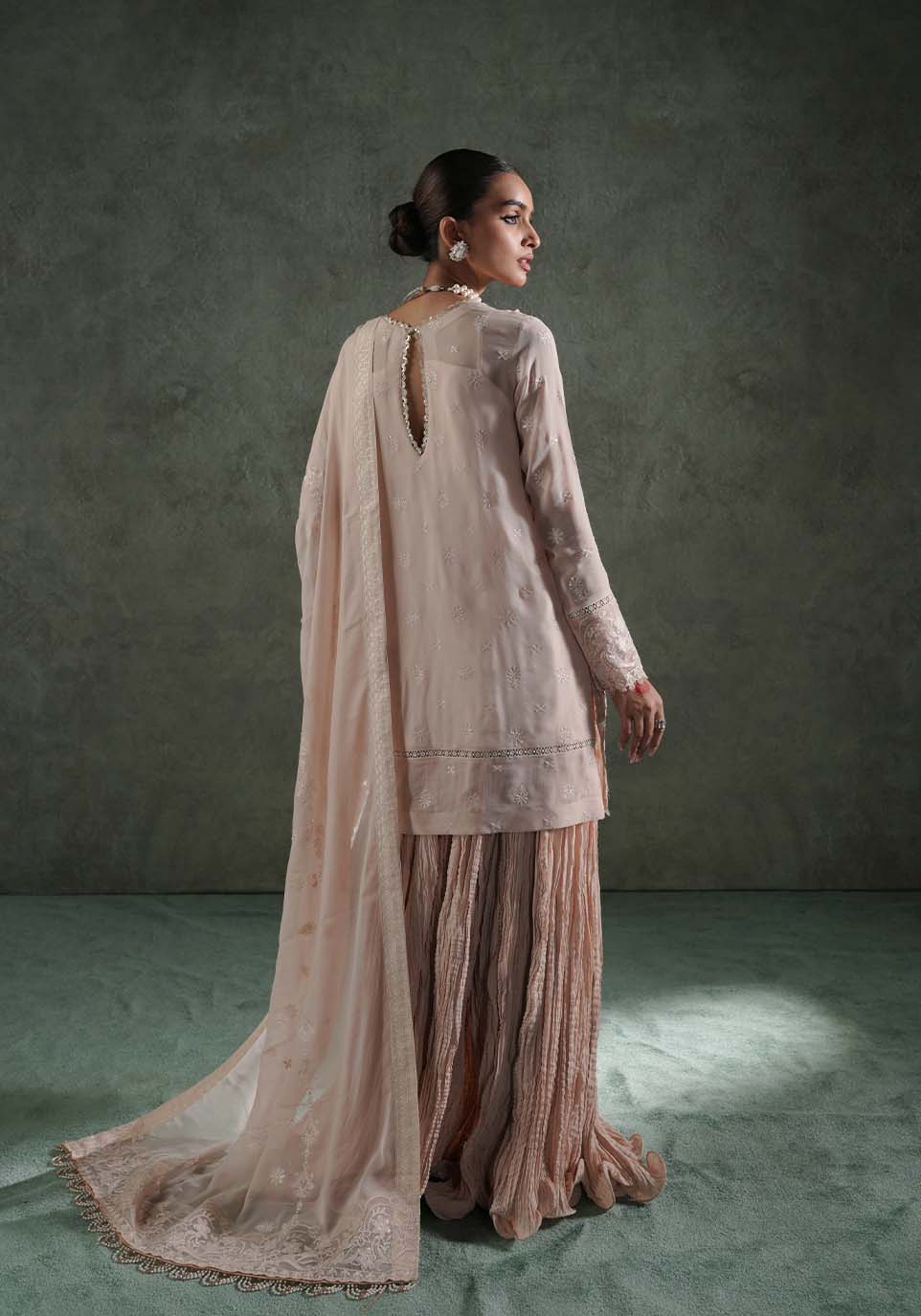 Zarqash | Lakhnawi Festive Chiffon 24 |  ZQL 008A HAIYA