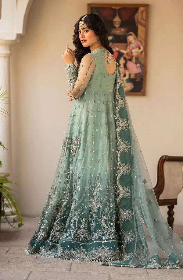 mint green dress pakistani Serene Mint Green Pakistani Silk Shirt and Pants Set
