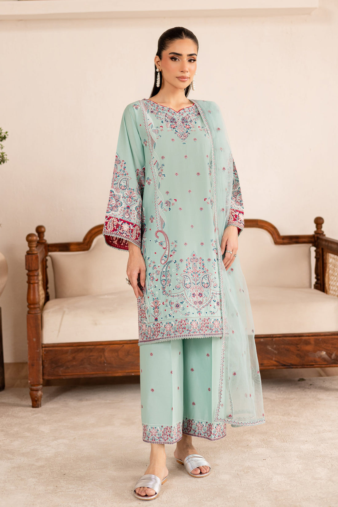 Batik | Nyra Embroidered Summer Solids | Zen