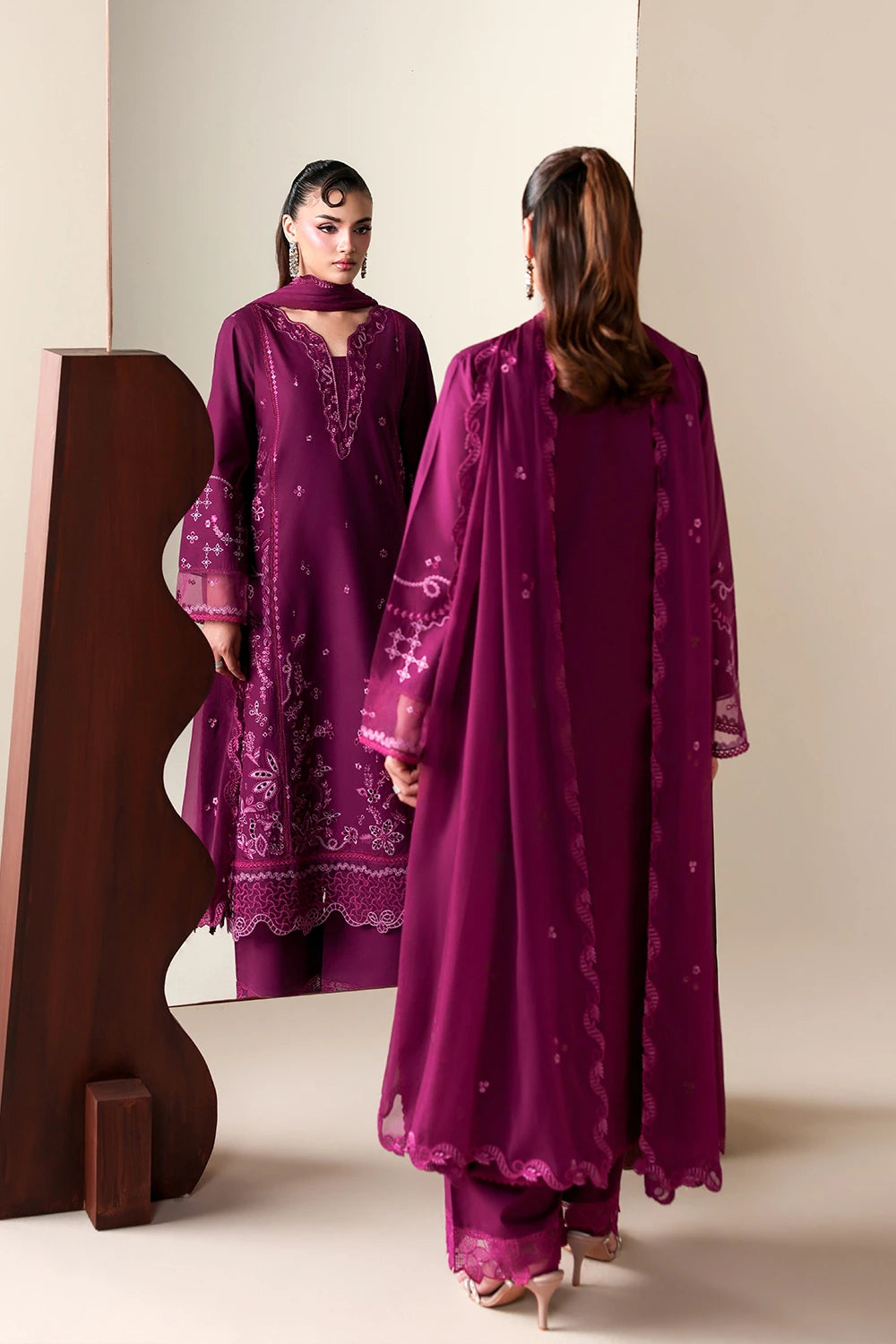 Azure | Luxury Lawn 26 | Grovy Garnet