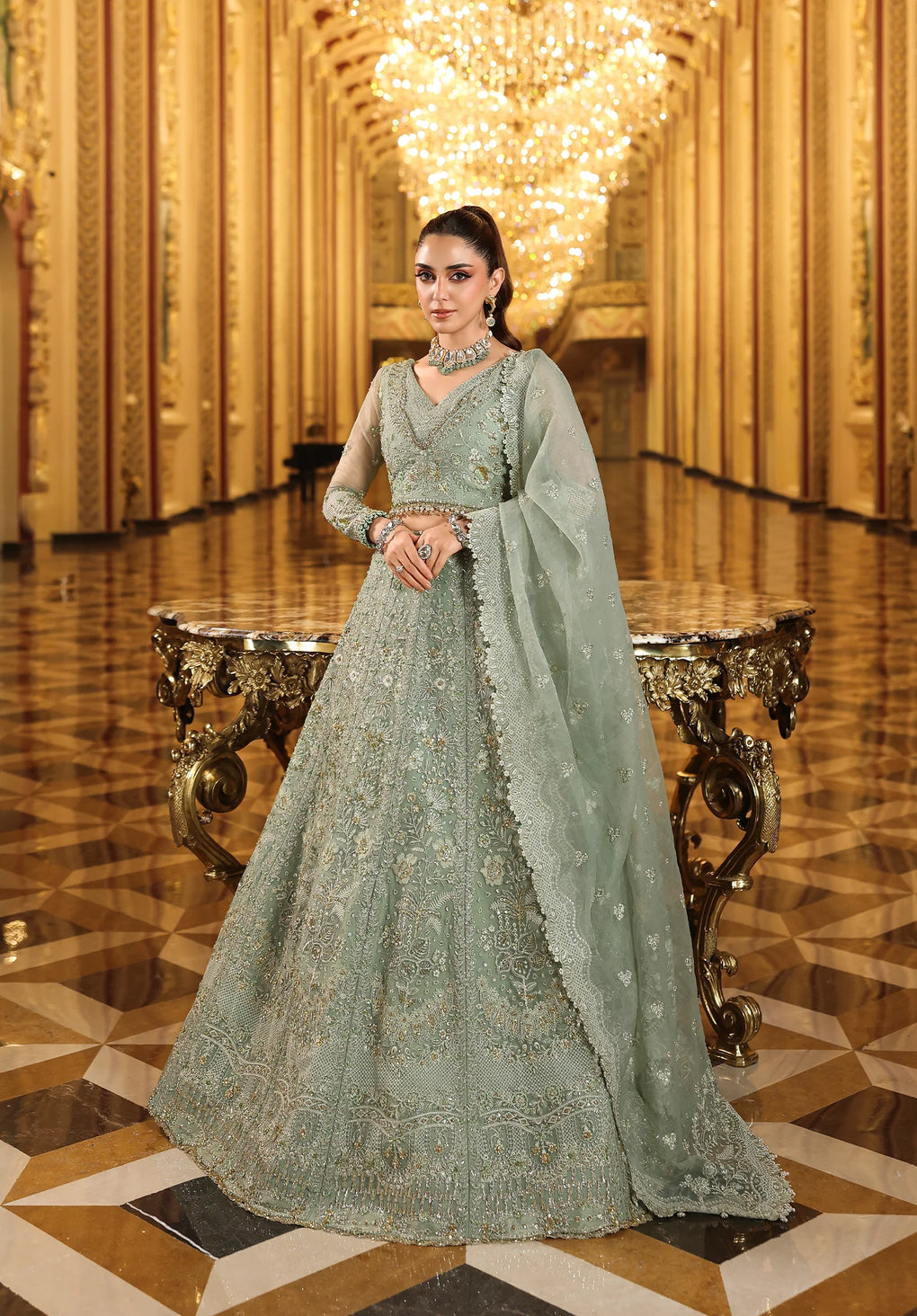 Elaf Premium | Stardom Formal Handwork 25 | ESH-03 LIME LIGHT