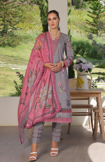 Alzohaib | Digital Printed Cambric | Colors Digital Cambric 3 Piece-CDC-25-07