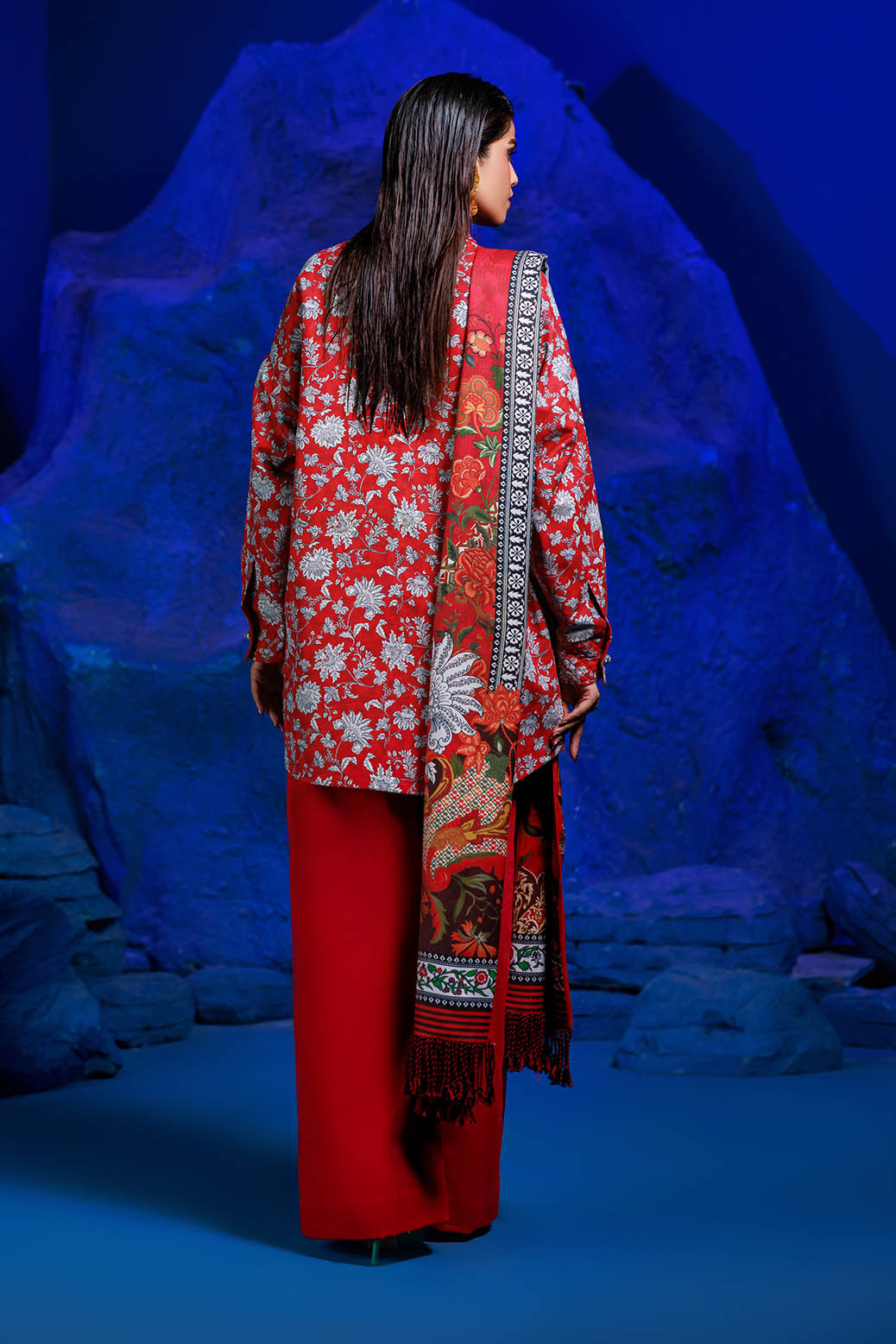 Bonanza Satrangi | Khaddar and Viscose | SCARLET SAGE