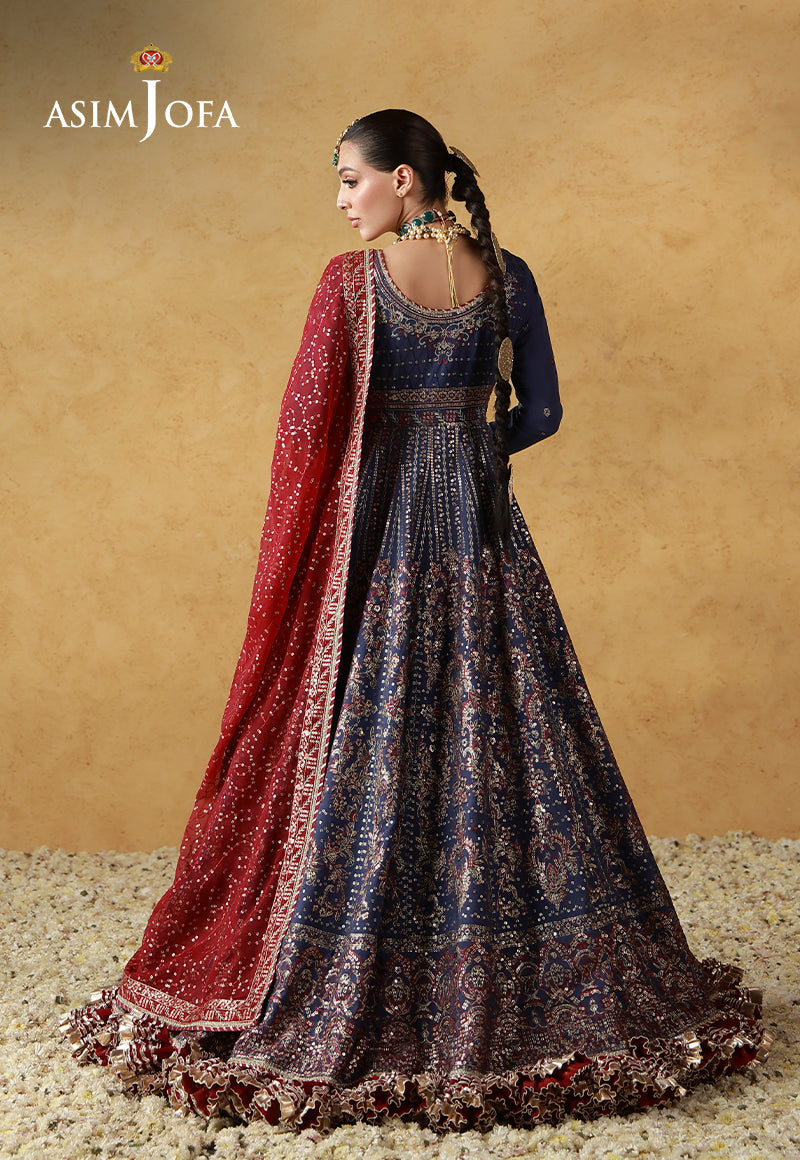 asim jofa blue dress AJSH-14 - Mint Blue Party Dress Pakistani