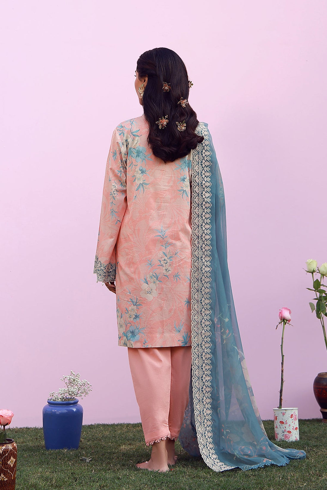 Sahar | Mirha Casual Pret | Blush Azure