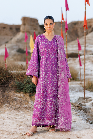 Emaan adeel | Sunlit Groove Luxury Lawn 26 | FLORAL FRENZY