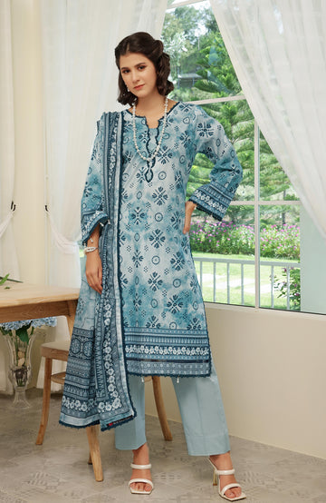 Alzohaib | Digital Printed Cambric | Colors Digital Cambric 3 Piece-CDC-25-09