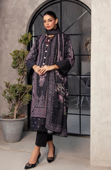 Alzohaib | Digital Printed Cambric | Colors Digital Cambric 3 Piece-CDC-2-25-09