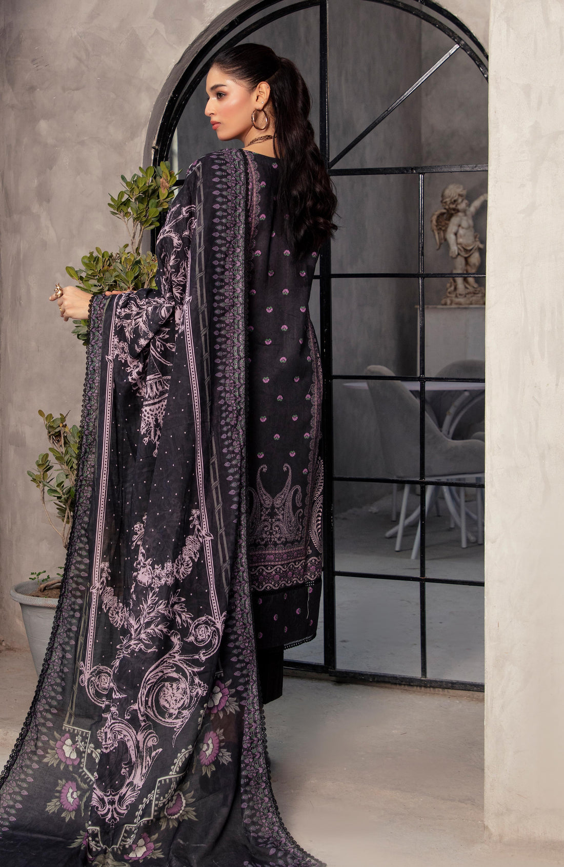 Alzohaib | Digital Printed Cambric | Colors Digital Cambric 3 Piece-CDC-2-25-09