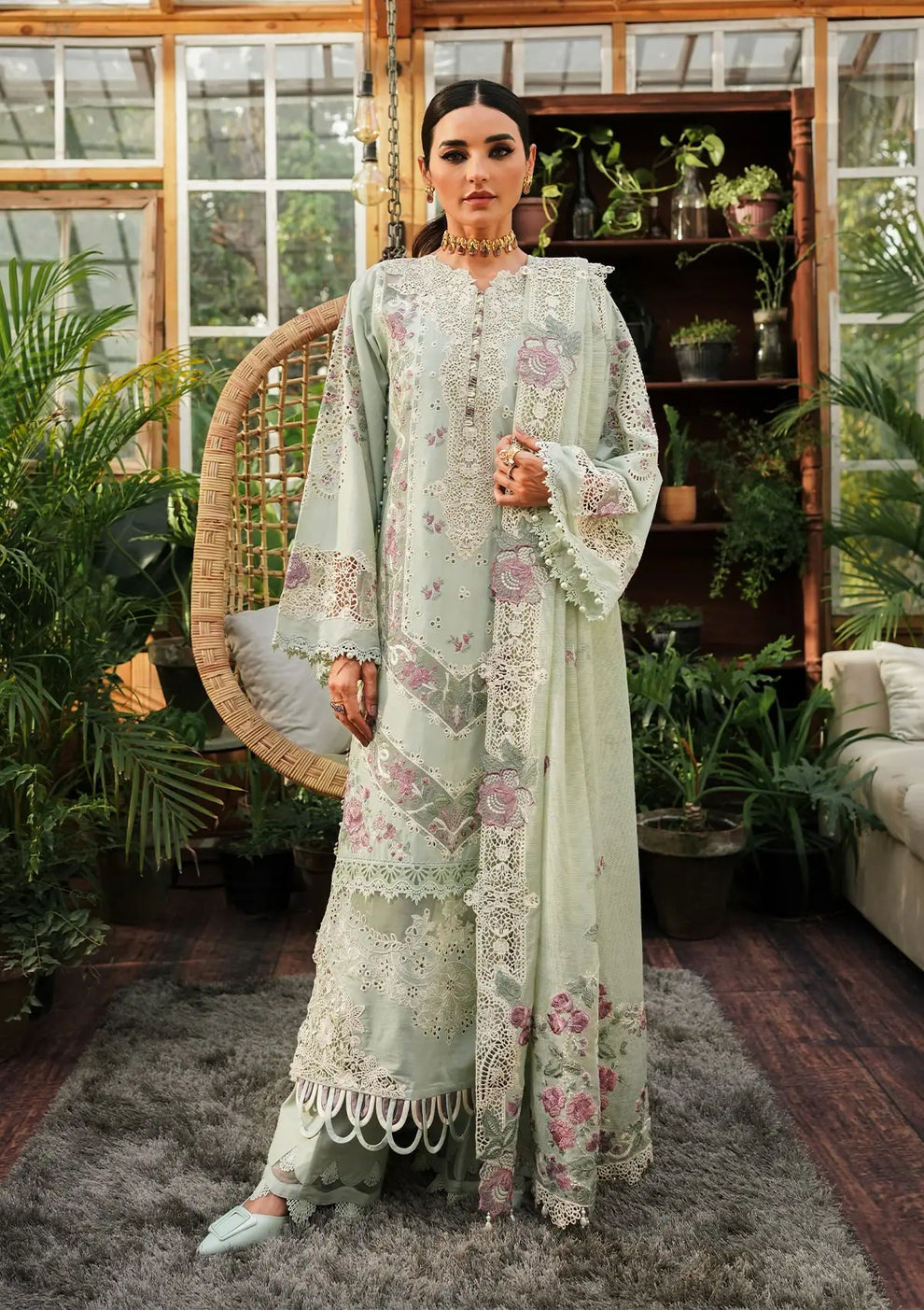 Kahf Premium | Luxury Lawn 24 | KLE-01A Margarita - Khanumjan  Pakistani Clothes and Designer Dresses in UK, USA 