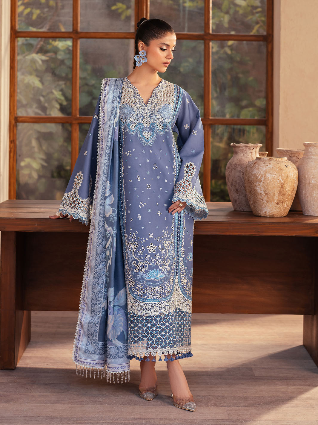 Bin Ilyas | Mehroze Luxury Lawn 25 | 91 - A