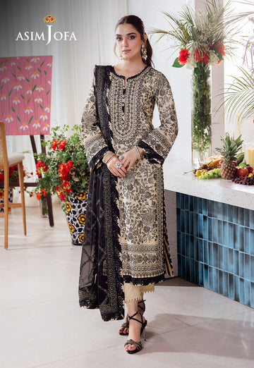 Asim Jofa | Uraan Lawn Chiffon Collection | AJUR-09 - Khanumjan  Pakistani Clothes and Designer Dresses in UK, USA 