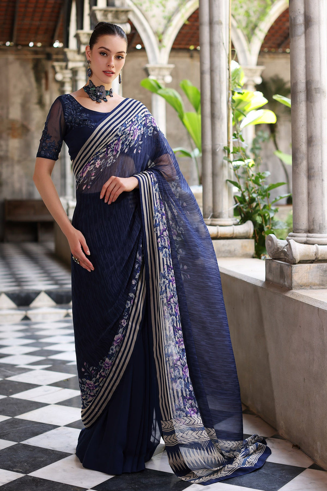 Chinyere | Formal Wedding Exclusive | DESERT ROSE S SARI (AA5355)