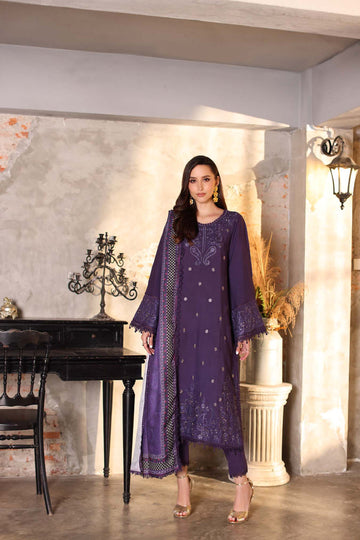 Noor by Saadia Asad | Winter Embroidered Printkhaas 25 | D2 - A
