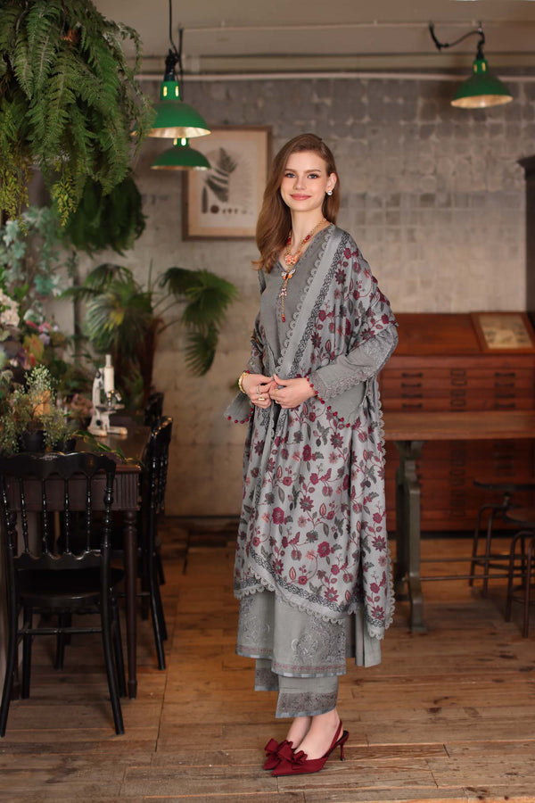 Noor by Saadia Asad | Winter Embroidered Printkhaas 25 | D4 - B