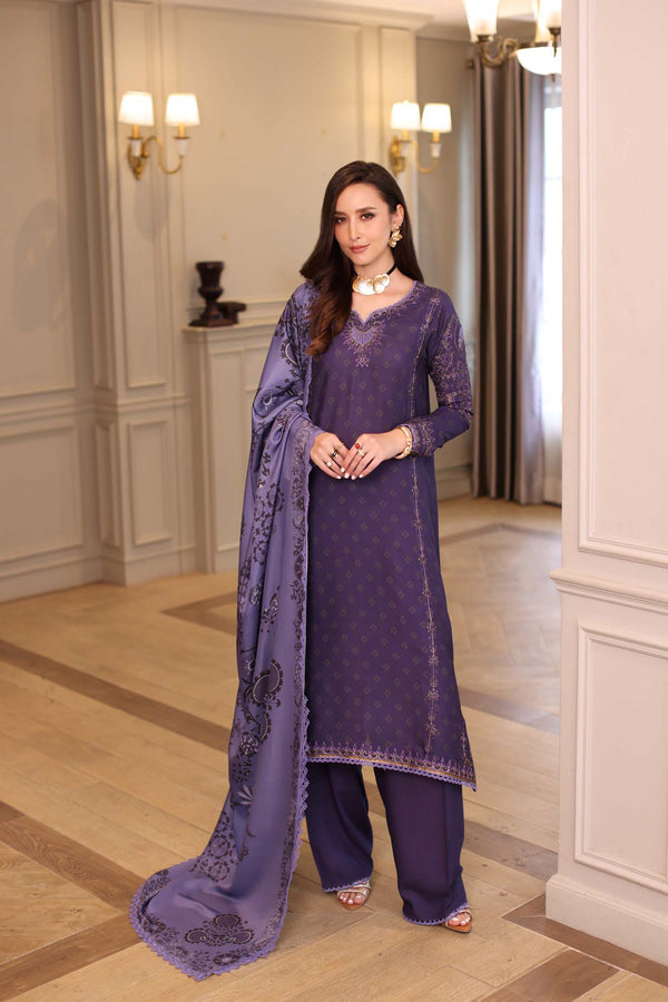 Noor by Saadia Asad | Winter Embroidered Printkhaas 25 | D6 - B