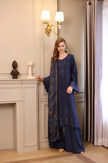 Noor by Saadia Asad | Winter Embroidered Printkhaas 25 | D7 - B