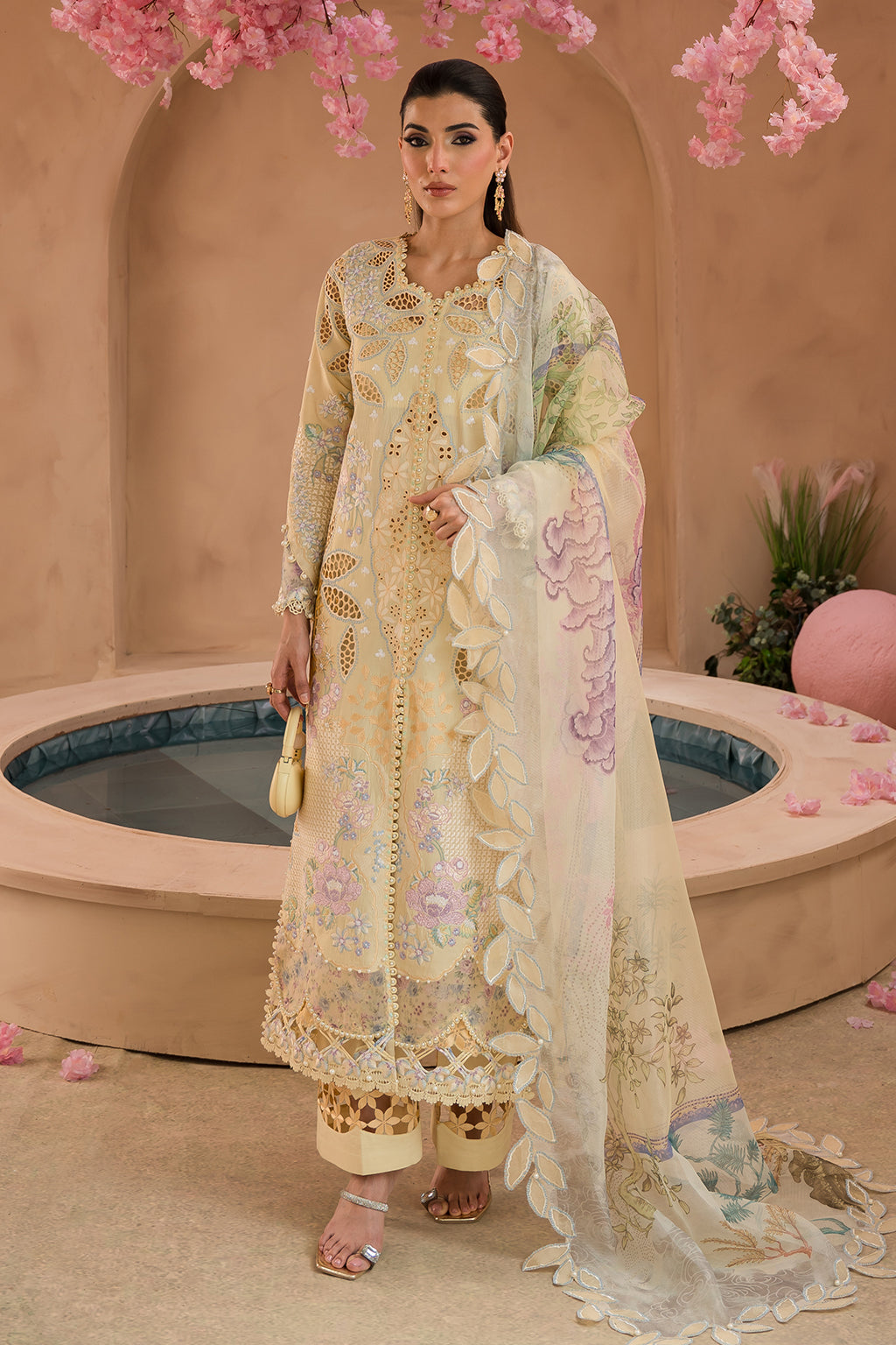 Afrozeh | The Pinted Grden Lawn 24 | Sweet Saffron - Khanumjan  Pakistani Clothes and Designer Dresses in UK, USA 