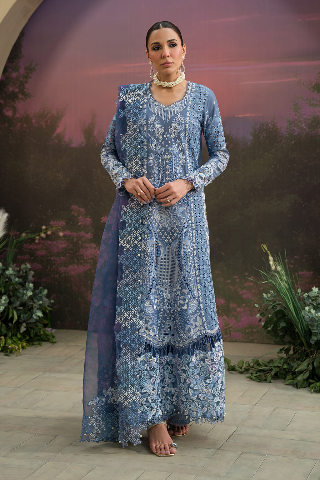 Afrozeh | The Pinted Grden Lawn 24 | Indigo Ink - Khanumjan  Pakistani Clothes and Designer Dresses in UK, USA 