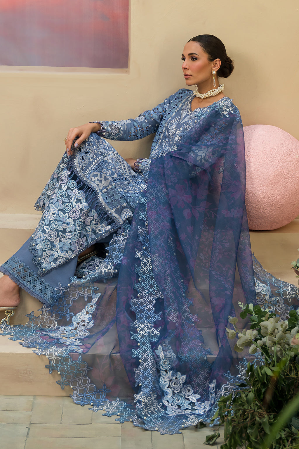 Afrozeh | The Pinted Grden Lawn 24 | Indigo Ink - Khanumjan  Pakistani Clothes and Designer Dresses in UK, USA 