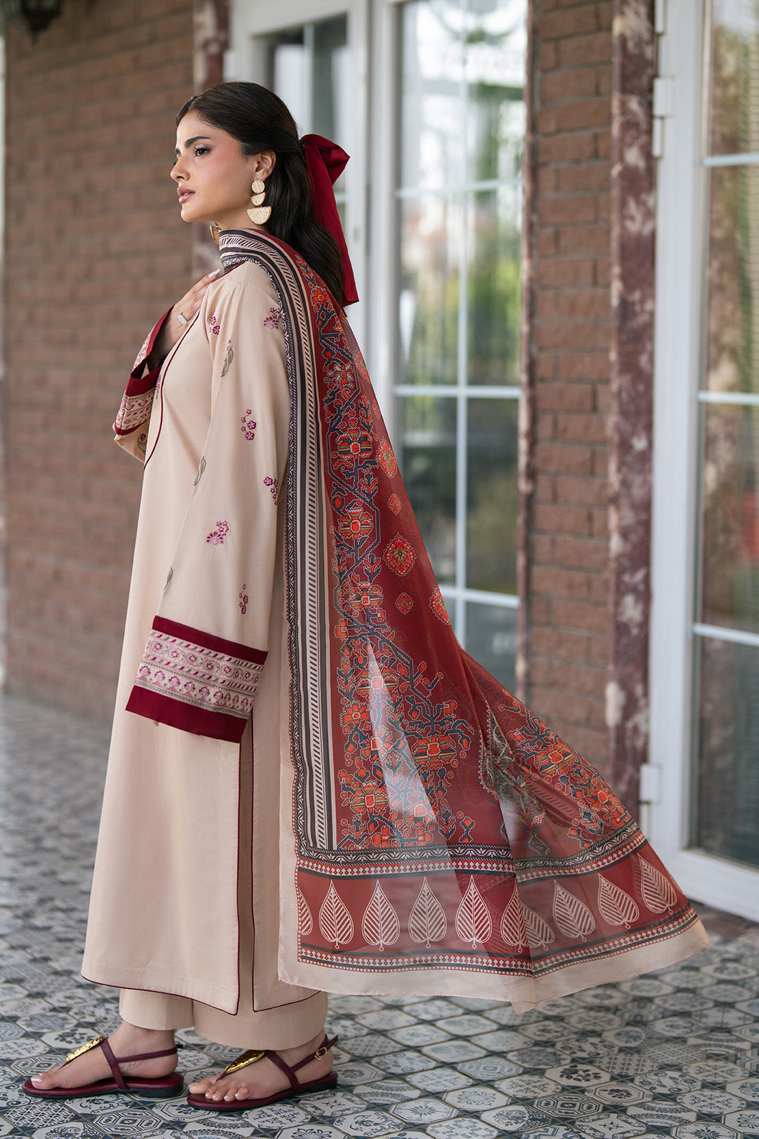 Alizeh | Printed Lawn | AF-EL-7078-Tan