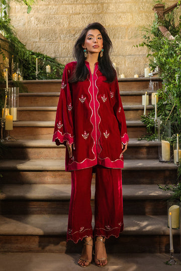 Sahar | Luxury Pret 25 | Crimson Majesty