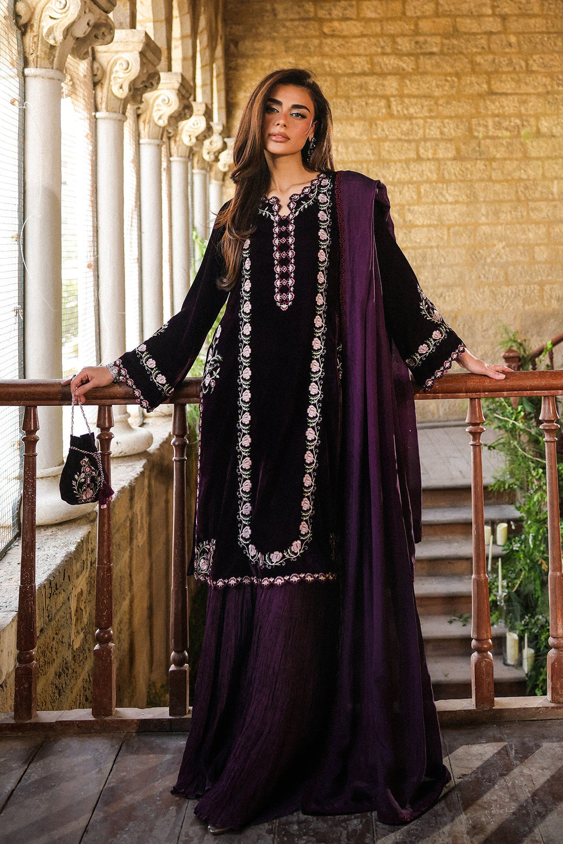 Sahar | Luxury Pret 25 | Aubergine Noir