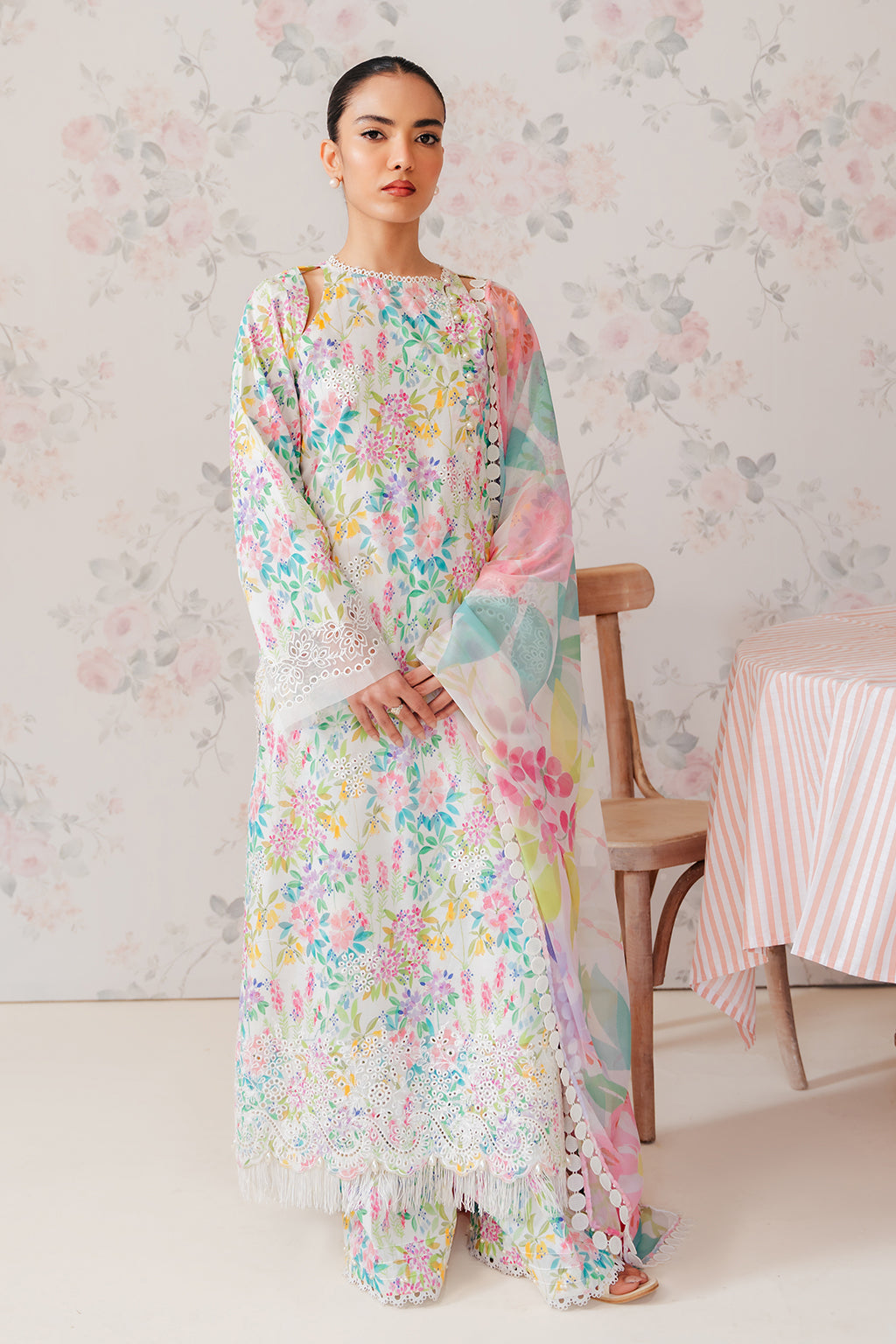 Afrozeh | The Floral Charm | Vanilla - Khanumjan  Pakistani Clothes and Designer Dresses in UK, USA 