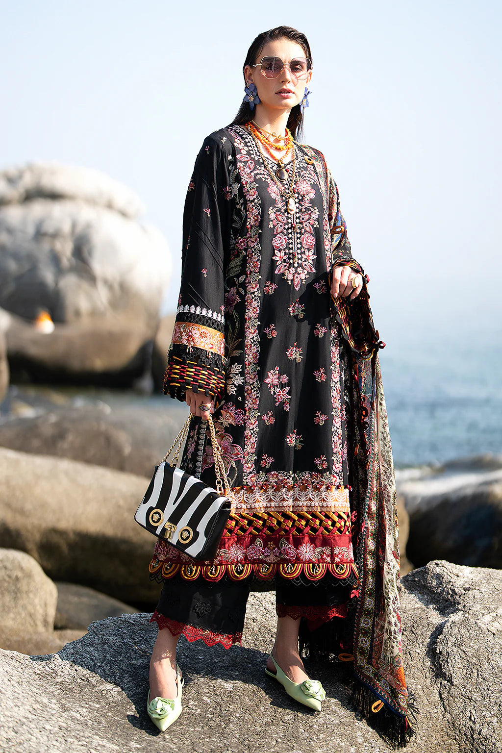 AJR Couture | Alif Signature Luxury Lawn 24 | Noir - Khanumjan  Pakistani Clothes and Designer Dresses in UK, USA 