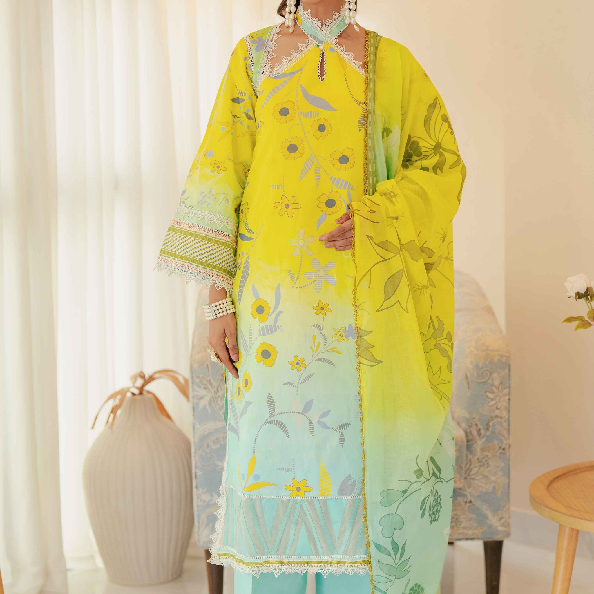 Al Zohaib | Sun Shine Bloom Cotton Silk |  SCS-24-09