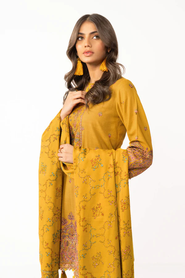 Alkaram | Shawl Collection | Mustard - Khanumjan  Pakistani Clothes and Designer Dresses in UK, USA 