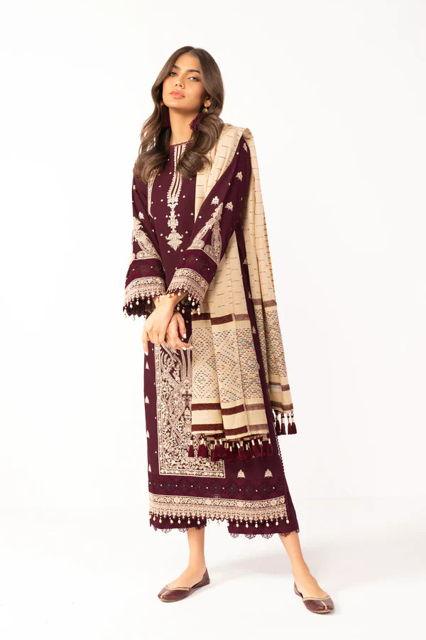 Alkaram | Shawl Collection | Maroon - Khanumjan  Pakistani Clothes and Designer Dresses in UK, USA 