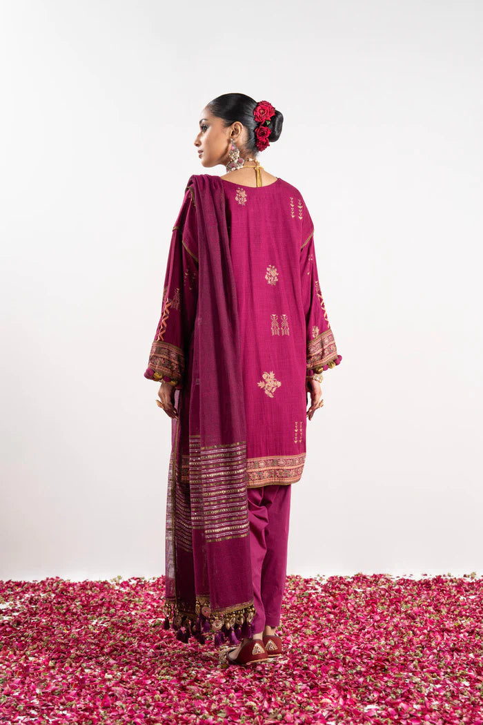 Alkaram | Festive Collection | FC-W-16E-23-3-Dark Pink - Khanumjan  Pakistani Clothes and Designer Dresses in UK, USA 