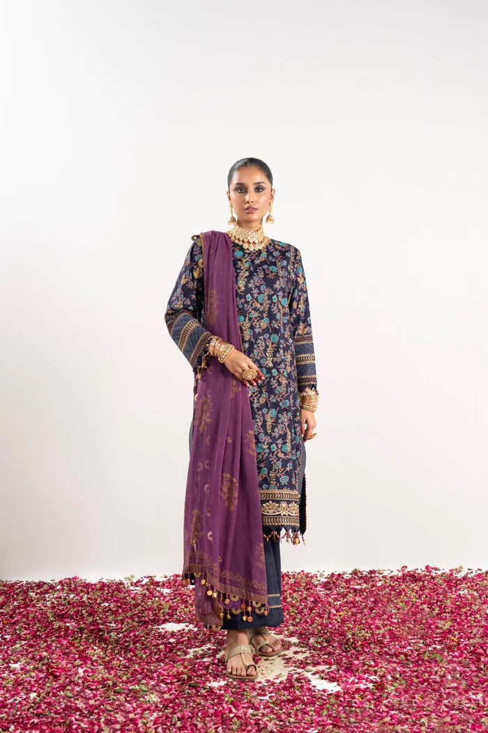 Alkaram | Festive Collection | FC-W-17F-23-3-Navy Blue - Khanumjan  Pakistani Clothes and Designer Dresses in UK, USA 