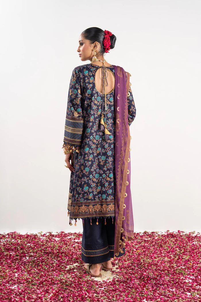 Alkaram | Festive Collection | FC-W-17F-23-3-Navy Blue - Khanumjan  Pakistani Clothes and Designer Dresses in UK, USA 