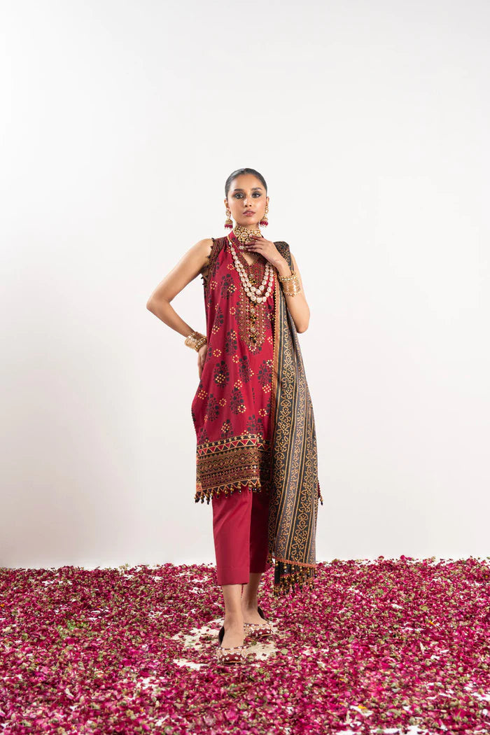 Alkaram | Festive Collection | FC-W-20G-23-3-Ruby Red - Khanumjan  Pakistani Clothes and Designer Dresses in UK, USA 