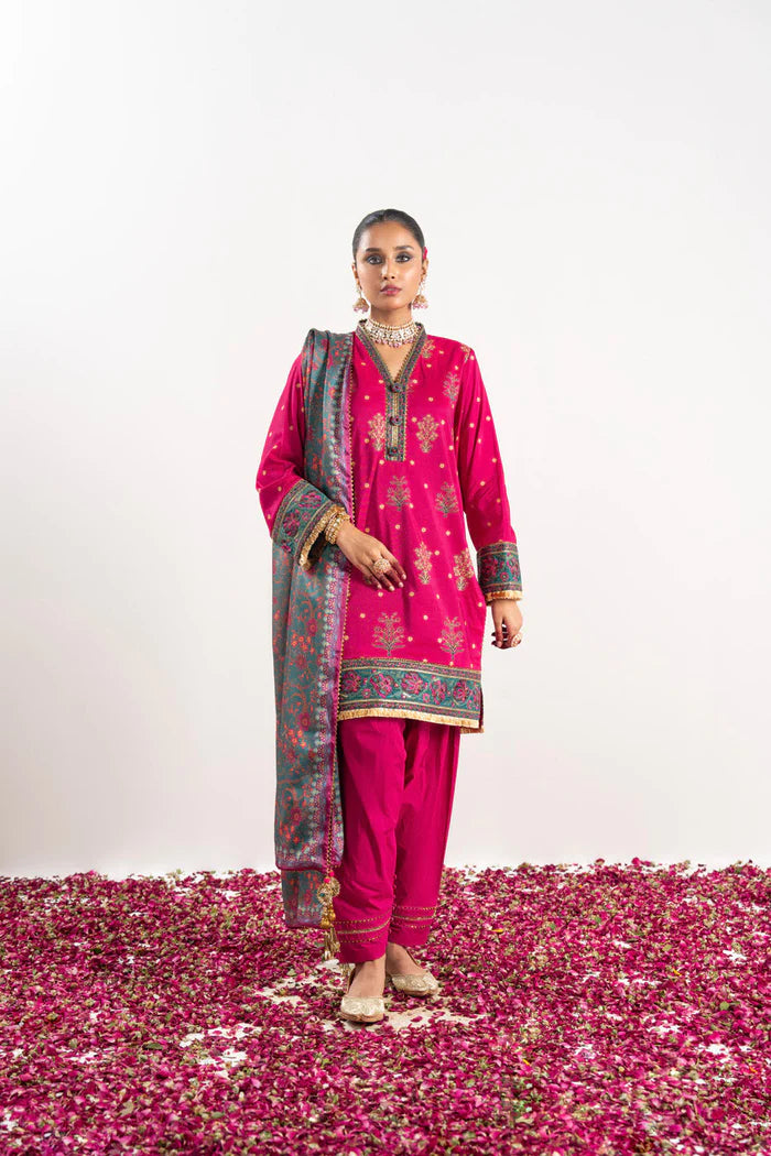 Alkaram | Festive Collection | FC-W-21H-23-3-Hot Pink - Khanumjan  Pakistani Clothes and Designer Dresses in UK, USA 