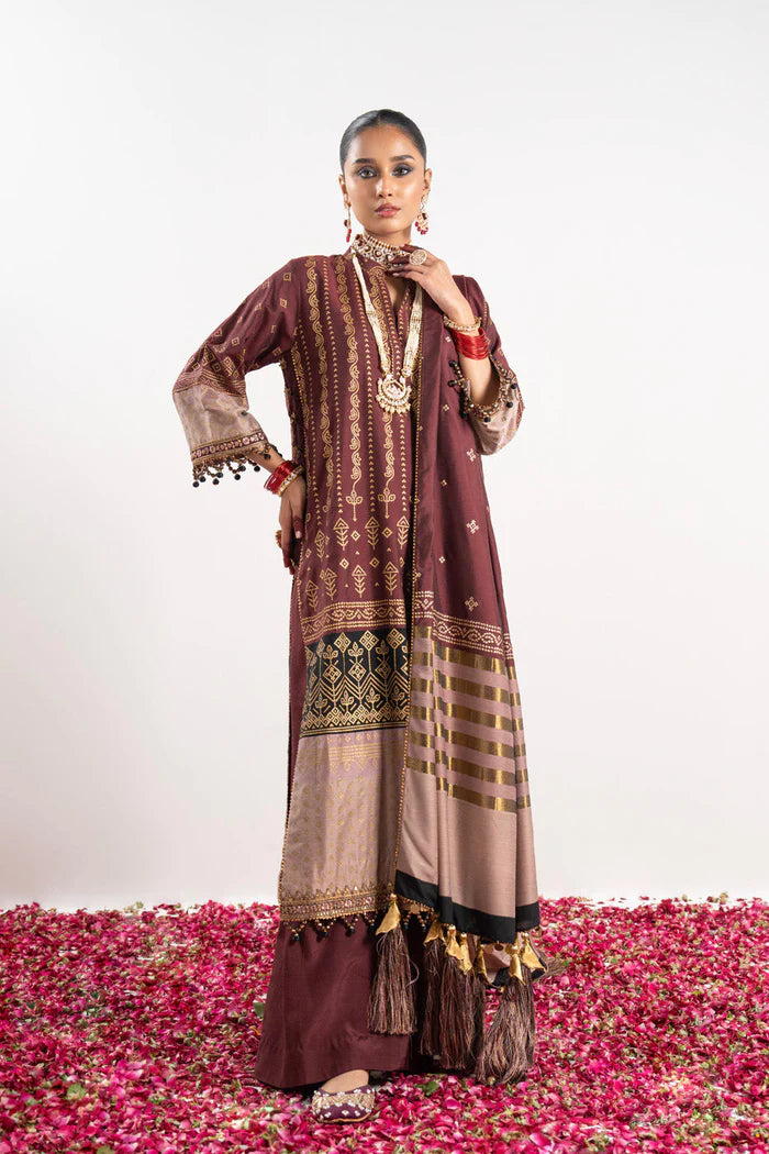 Alkaram | Festive Collection | FC-W-24I-23-3-Maroon Red - Khanumjan  Pakistani Clothes and Designer Dresses in UK, USA 