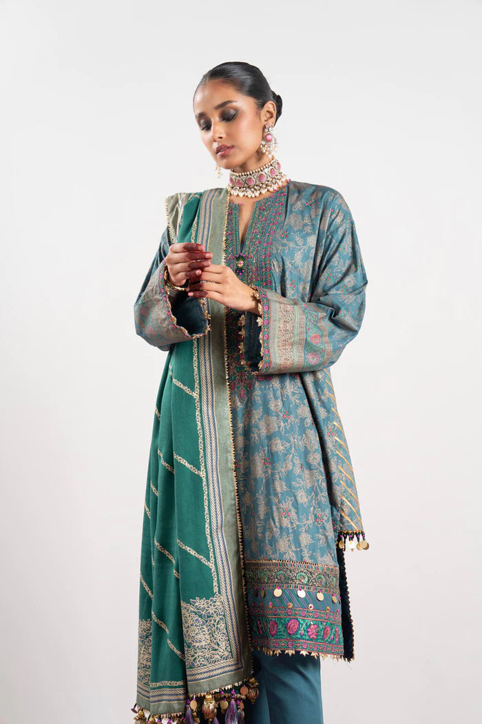 Alkaram | Festive Collection | FC-W-28K-23-3-Bluish Grey - Khanumjan  Pakistani Clothes and Designer Dresses in UK, USA 