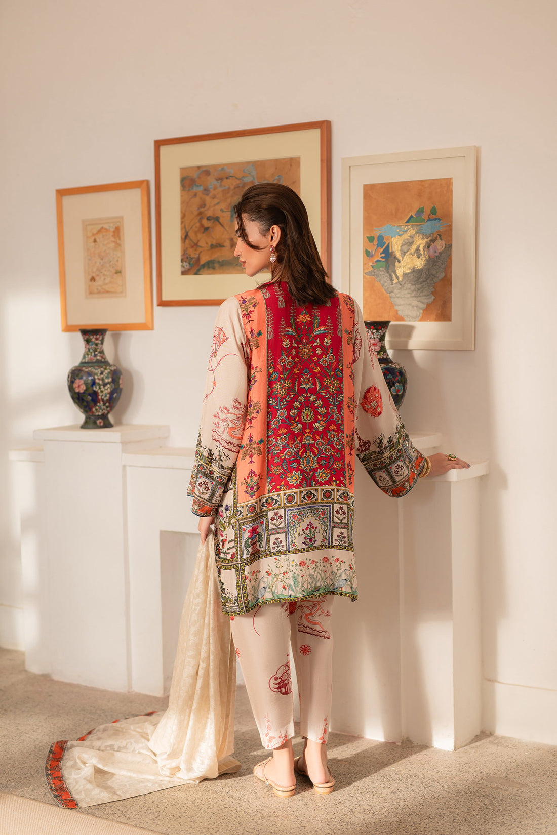 Ammara Khan | Ronaq Luxury Formals | Modern Mughal Kurta Shalwar Set (D-02)