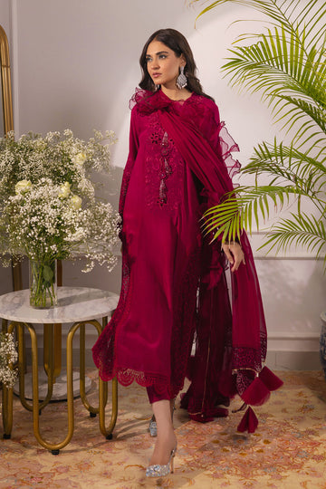 Annus Abrar | Sera Luxury | Ashni - Cranberry