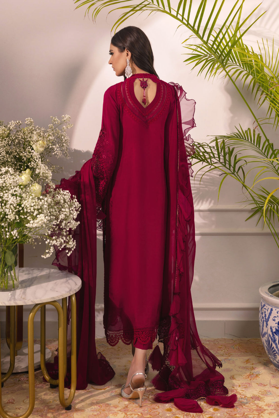 Annus Abrar | Sera Luxury | Ashni - Cranberry