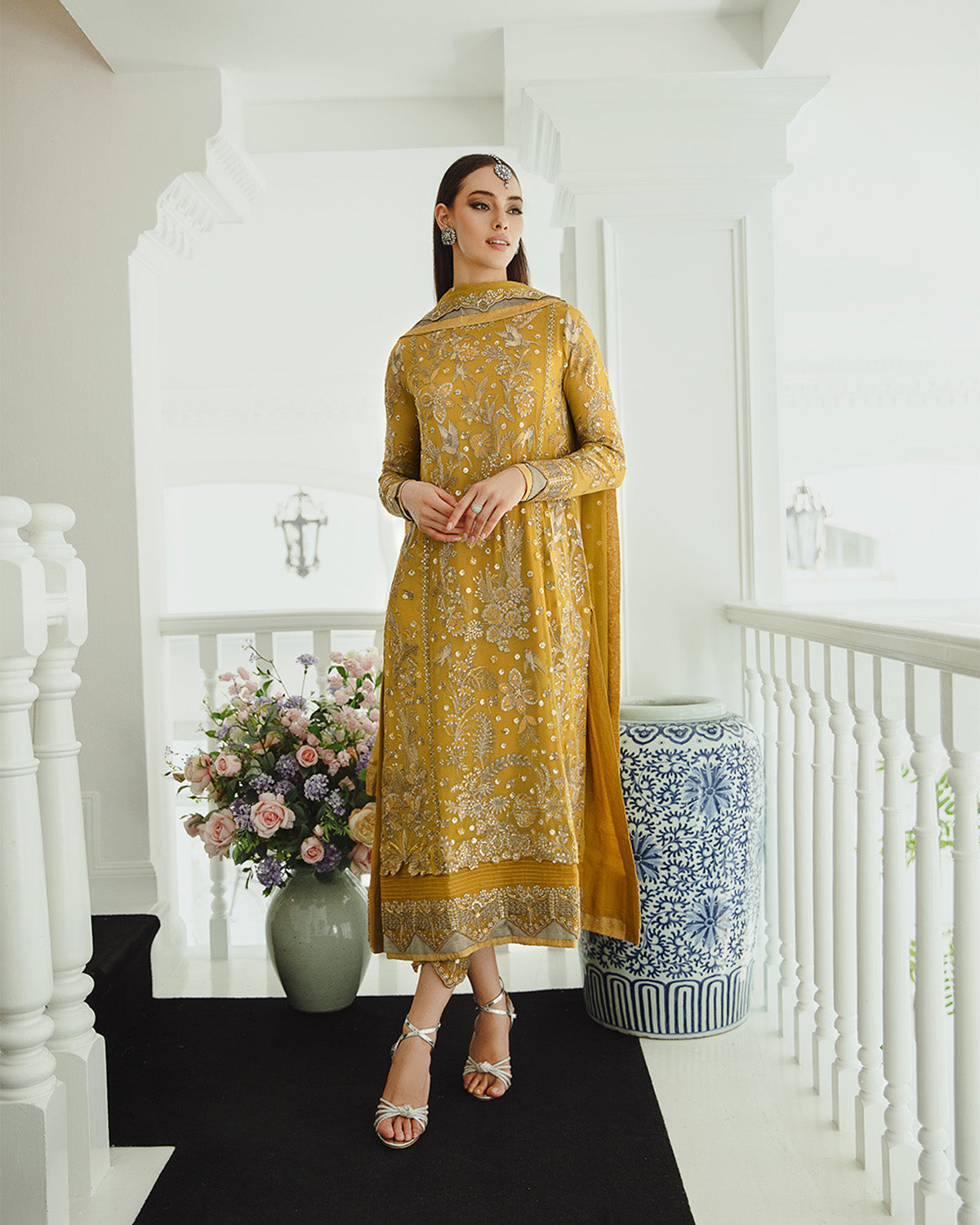 Maryum n Maria | Freesia Ariya Formals | SW23-510 - Ocher - Laleh - Khanumjan  Pakistani Clothes and Designer Dresses in UK, USA 