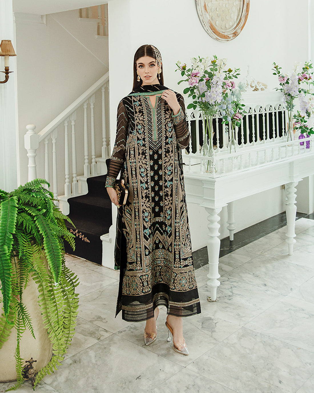 Maryum n Maria | Freesia Ariya Formals |  SW23-507 - Black - Iman - Khanumjan  Pakistani Clothes and Designer Dresses in UK, USA 