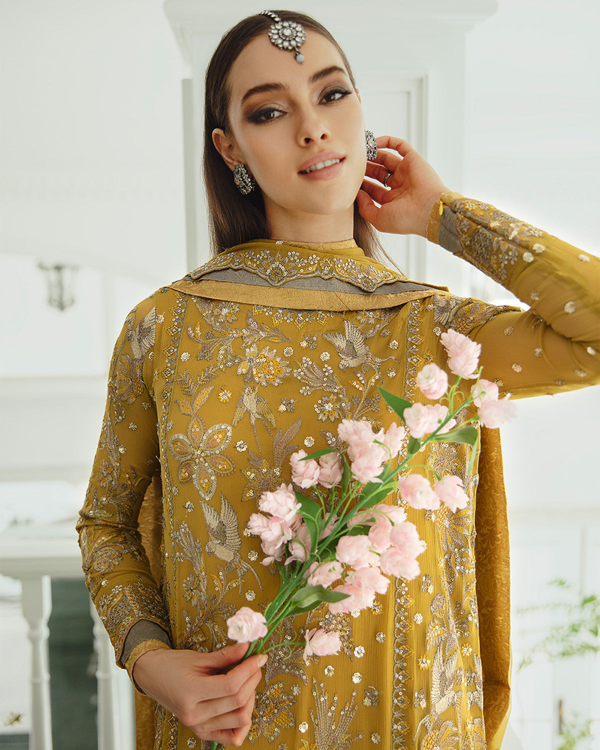 Maryum n Maria | Freesia Ariya Formals | SW23-510 - Ocher - Laleh - Khanumjan  Pakistani Clothes and Designer Dresses in UK, USA 