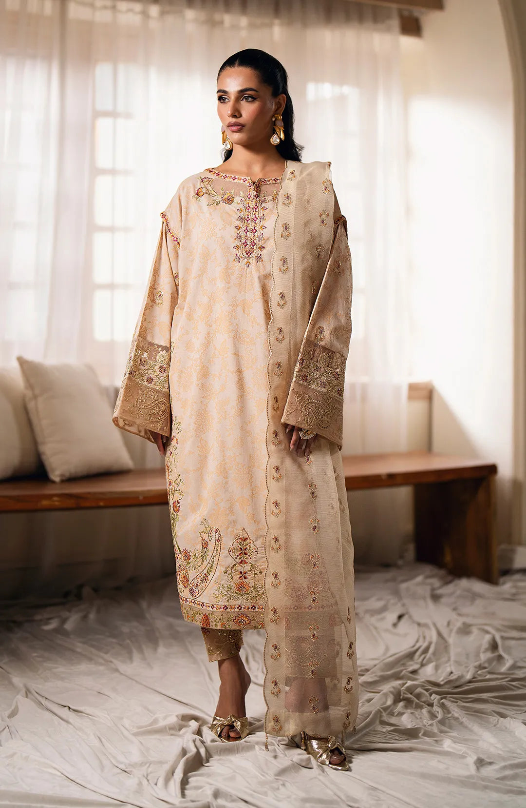 Maryum  N Maria | Eid ul Azha Luxury Lawn | ESHE - MS24-624 - Khanumjan  Pakistani Clothes and Designer Dresses in UK, USA 