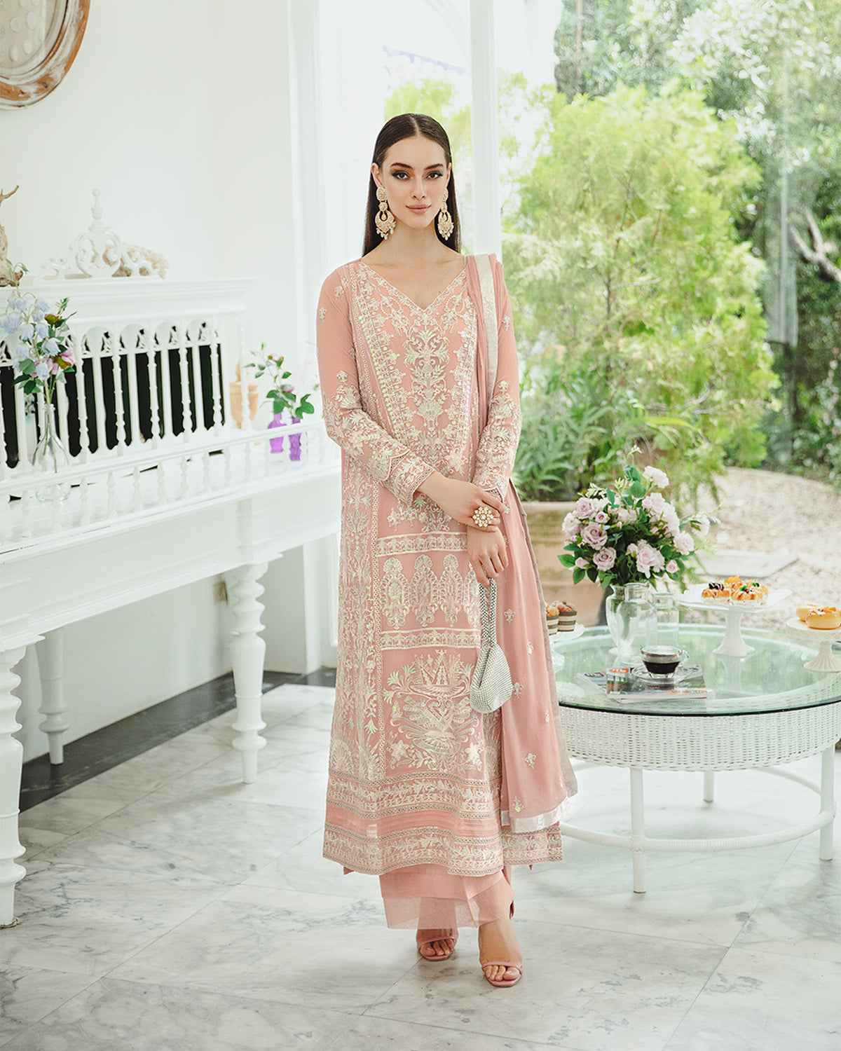 Maryum n Maria | Freesia Ariya Formals | SW23-503 - Pink Nude - Negar - Khanumjan  Pakistani Clothes and Designer Dresses in UK, USA 